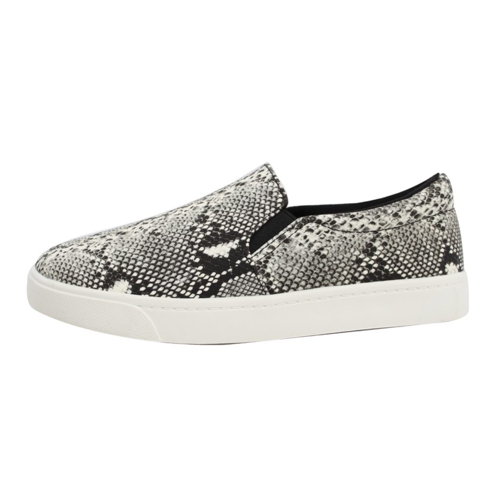White Python Round Toe White Soles Sneaker - Picture 3 of 8